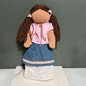 Pottery Barn Kids Anna #129 Waldorf Doll Plush 2008 North American Bear Cloth
